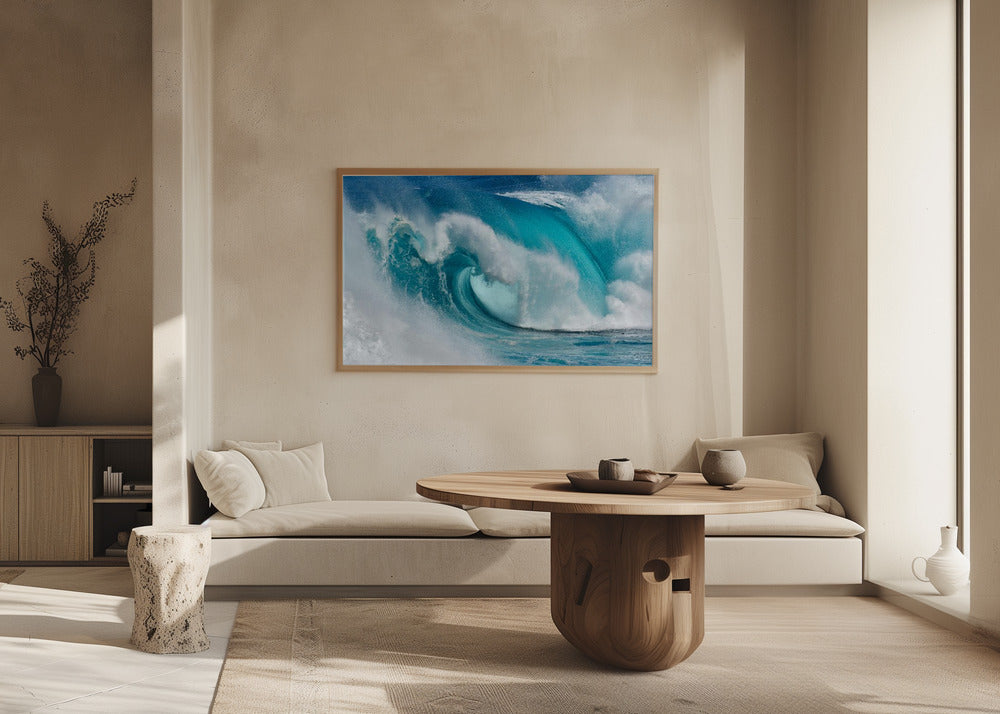 Als de oceaan verandert in blauw vuur | Posters - Kunstdrukken