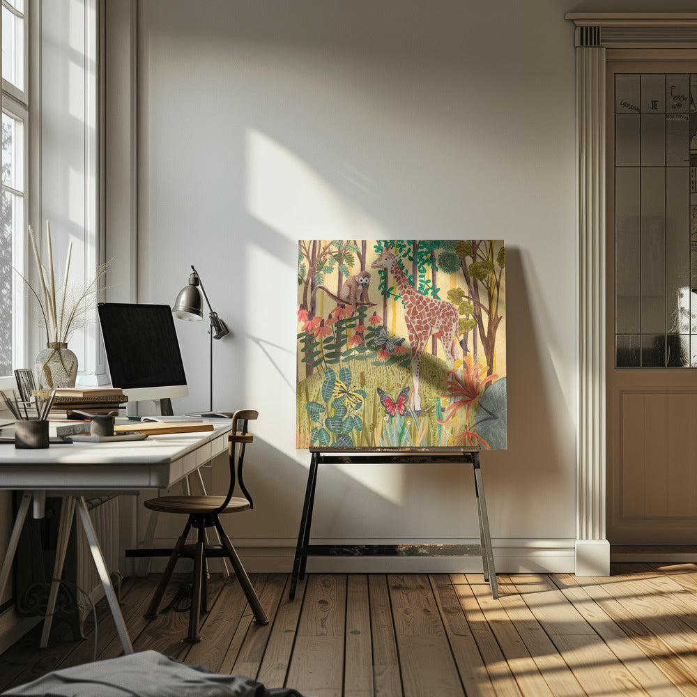 Giraff i naturen | Canvas