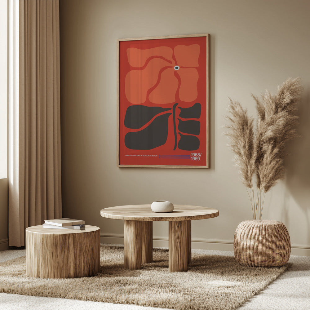English Gardens Red/Orange | Poster