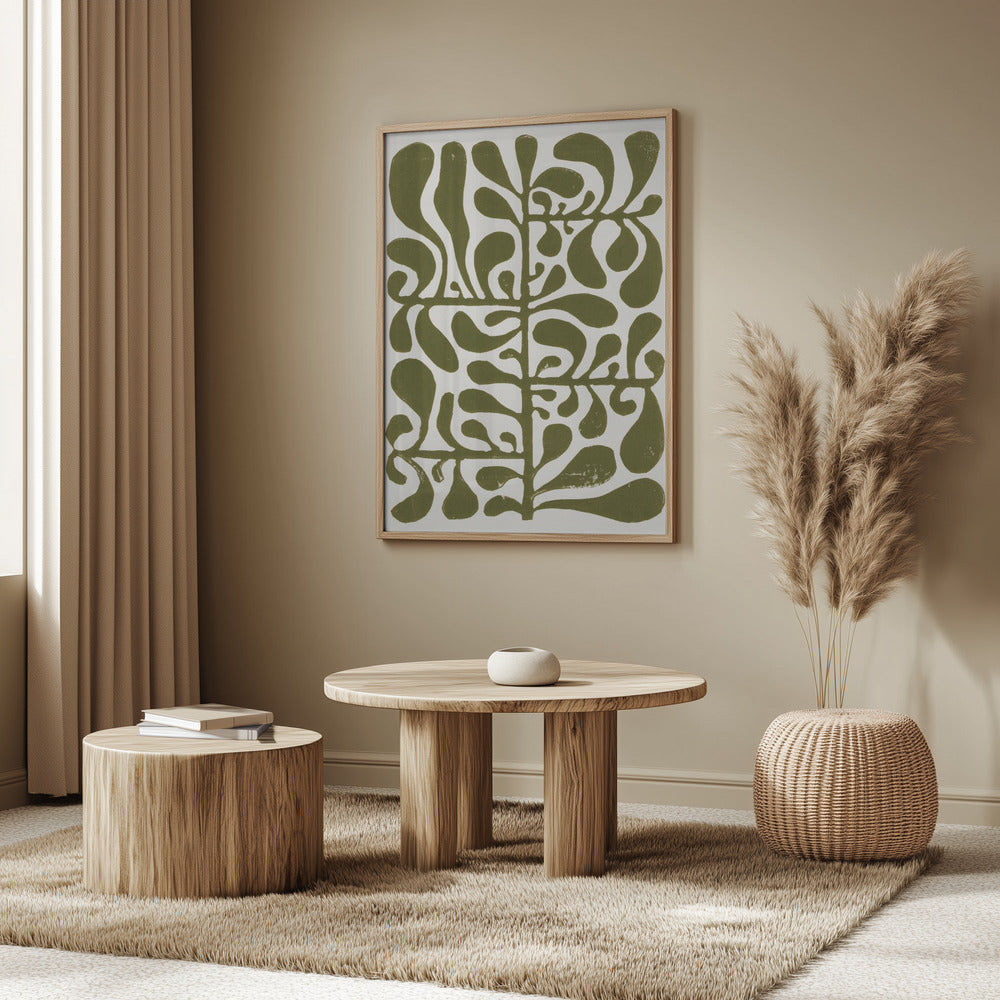 Linocut Plant #1 | Poster
