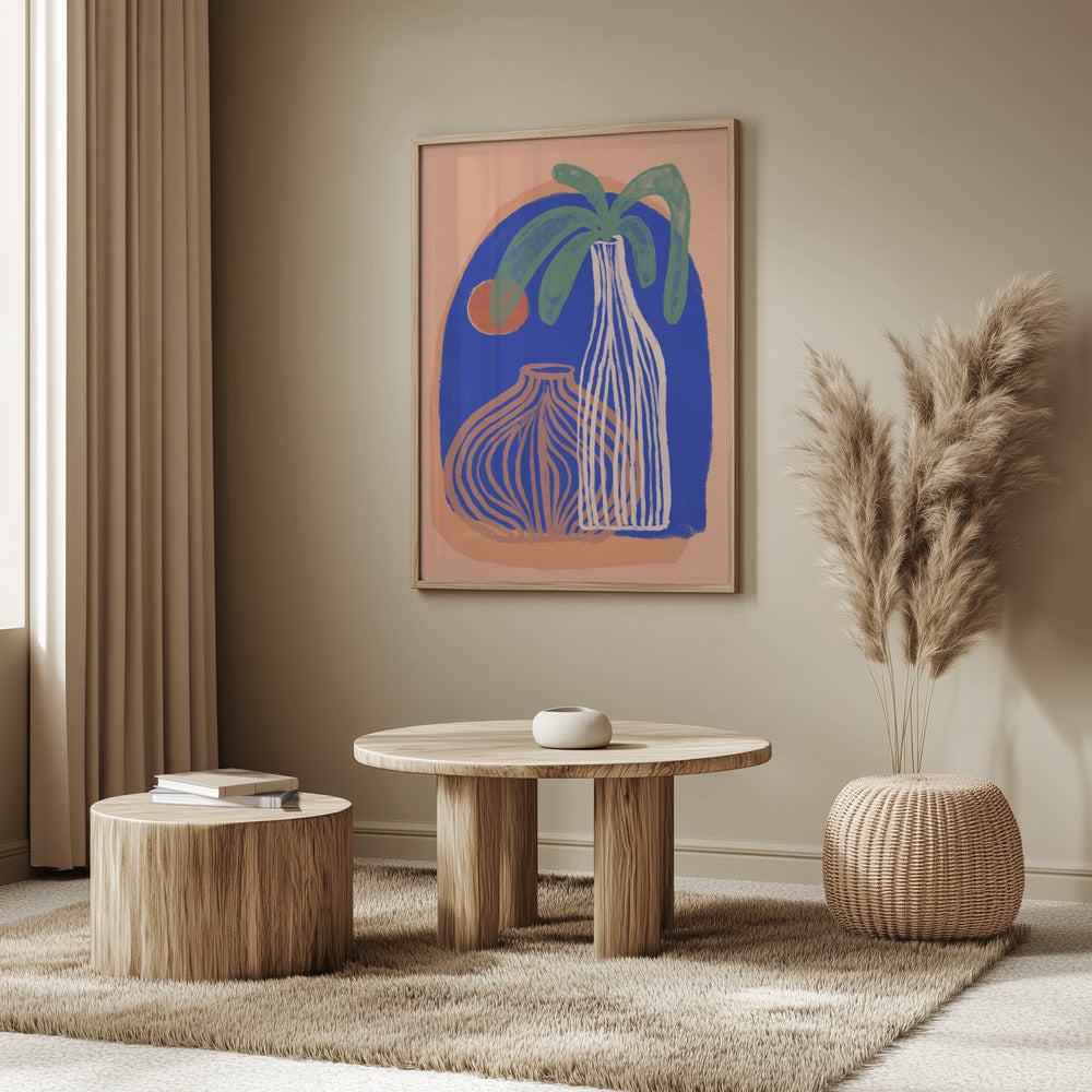 Blue Oasis Vases | Poster