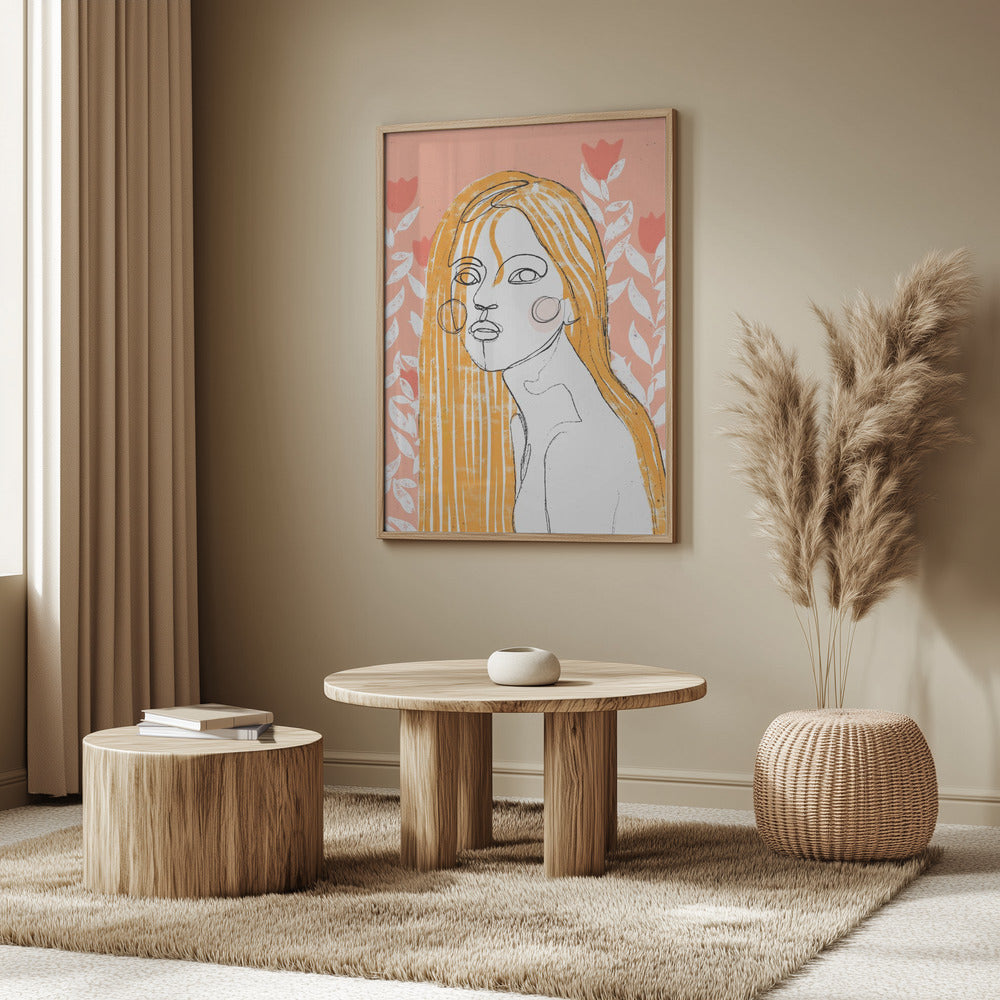 The Tulip Girl (Peach) | Poster