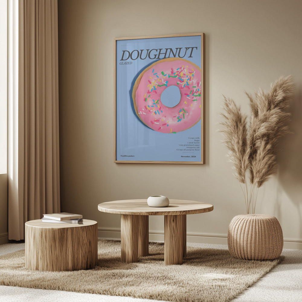 Pink Glaze Doughnut | Poster