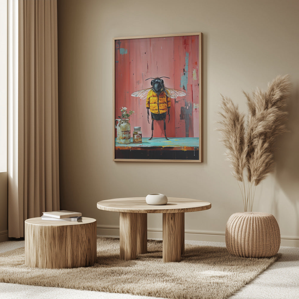 Bee In the Kitchen Watercolor Animal Art | Poster