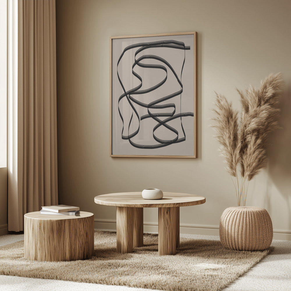 Labyrinth mit fließenden Linien | Poster