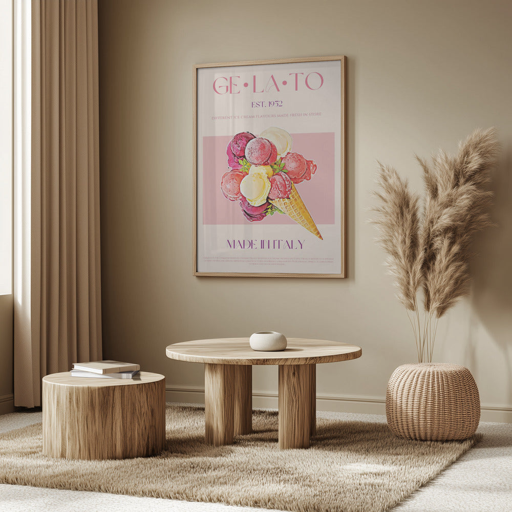 Vintage-Stil Gelato Poster | Poster