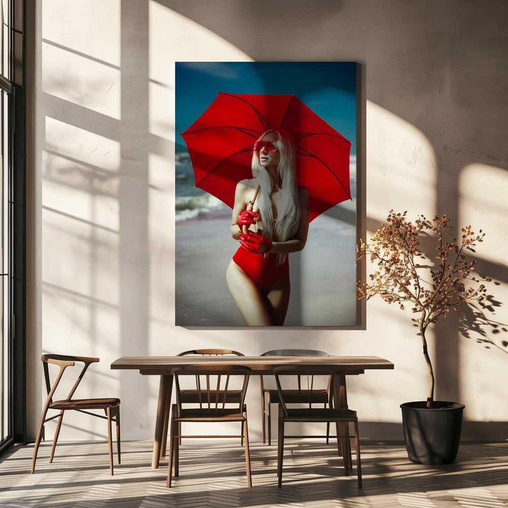Der rote Regenschirm | Leinwand-Bilder