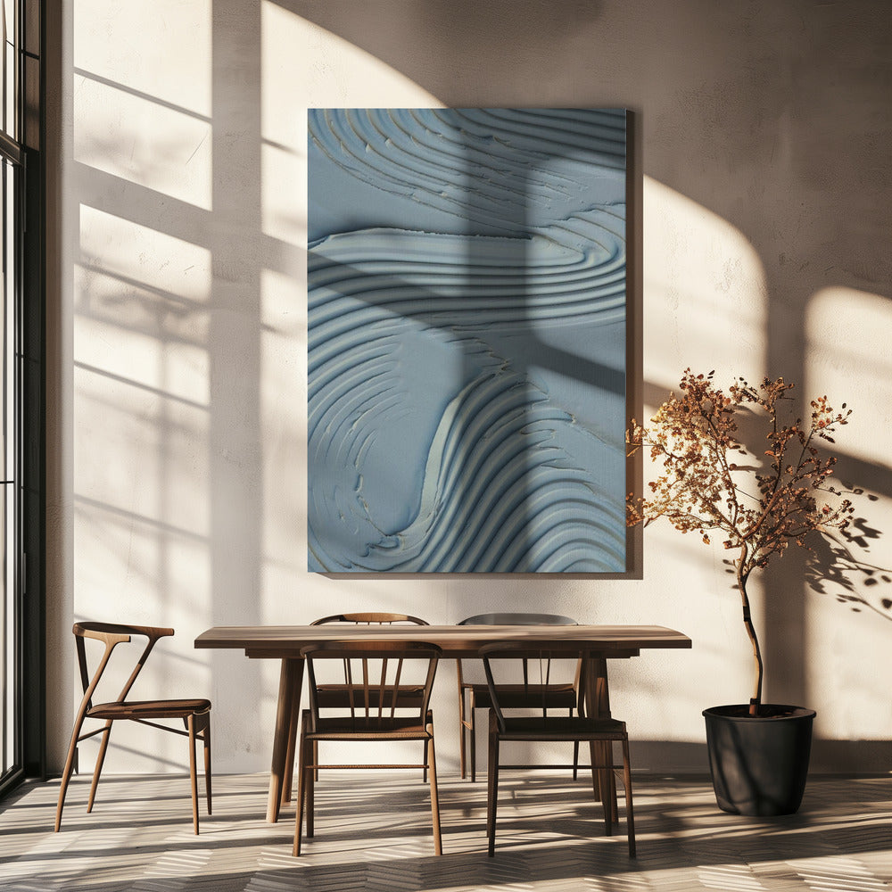 Moddertextuur 15 Blauw | Canvasprints