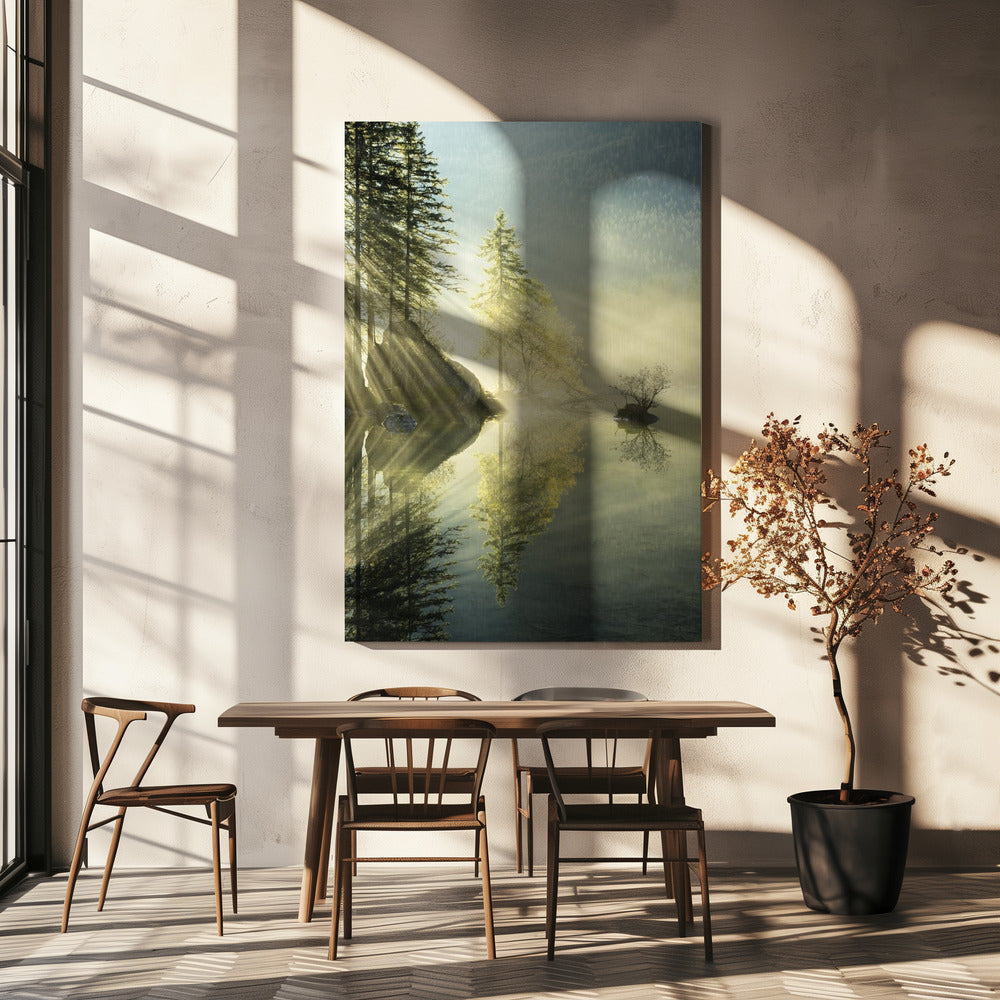 Guds strålar vertikalt | Canvas