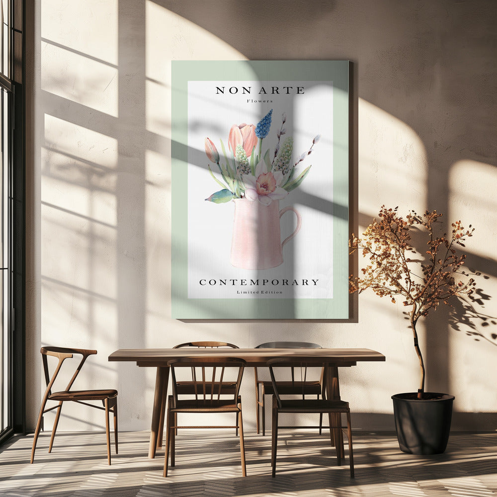 Vase à fleurs vert Not Art | Tableaux sur Toile