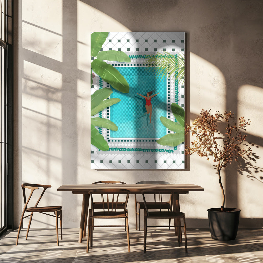 Riad Piscine | Tableaux sur Toile