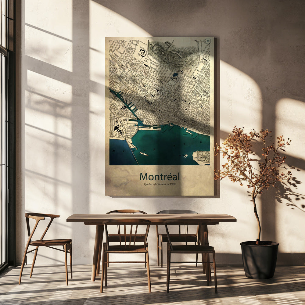 Kaart van Montreal | Canvasprints