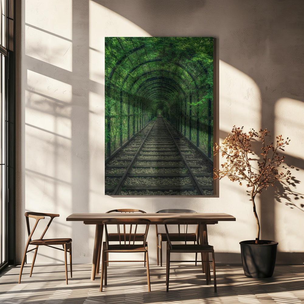 Zielony Tunel | Wydruki na łótnie