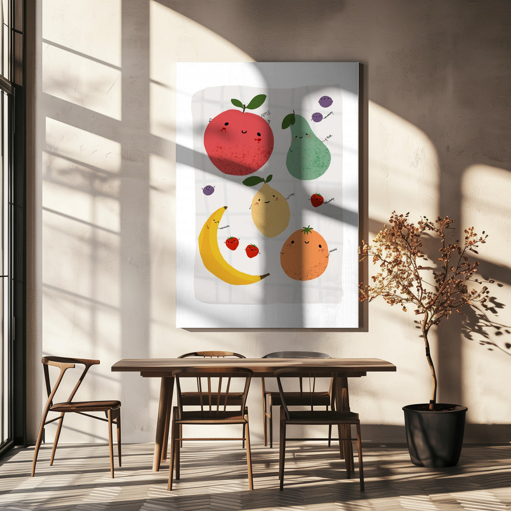 Obst Kinderposter | Leinwand