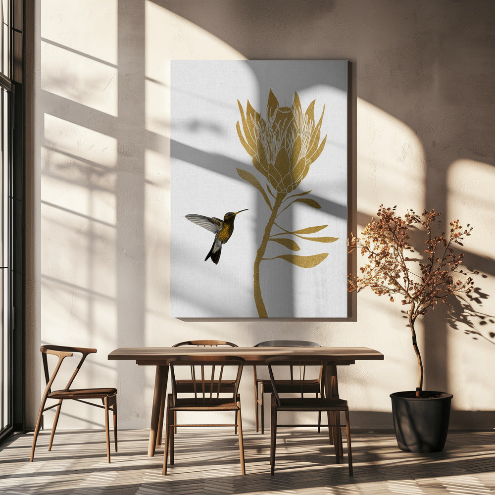 Colibrì e fiore I | Stampe su Tela