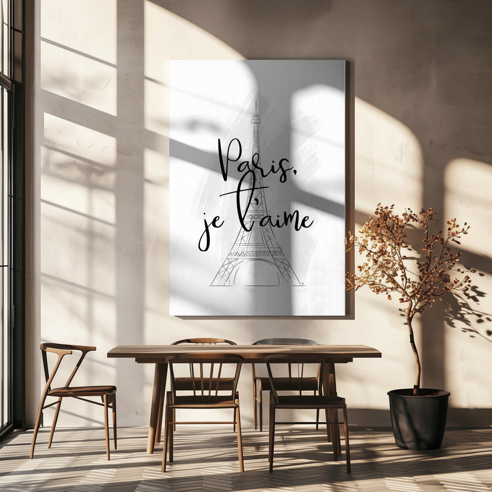 Amor en París Boceto | Impresiones en Lienzo