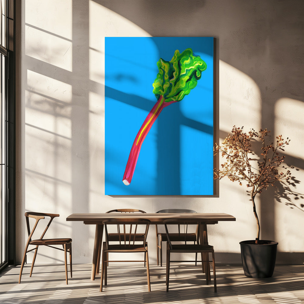 Rhubarb Light Blue | Canvas