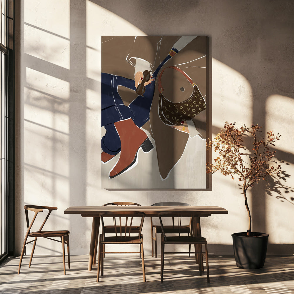 Impression artistique sur le thème de la mode d'automne par Ivy Green Illustrations | Tableaux sur Toile