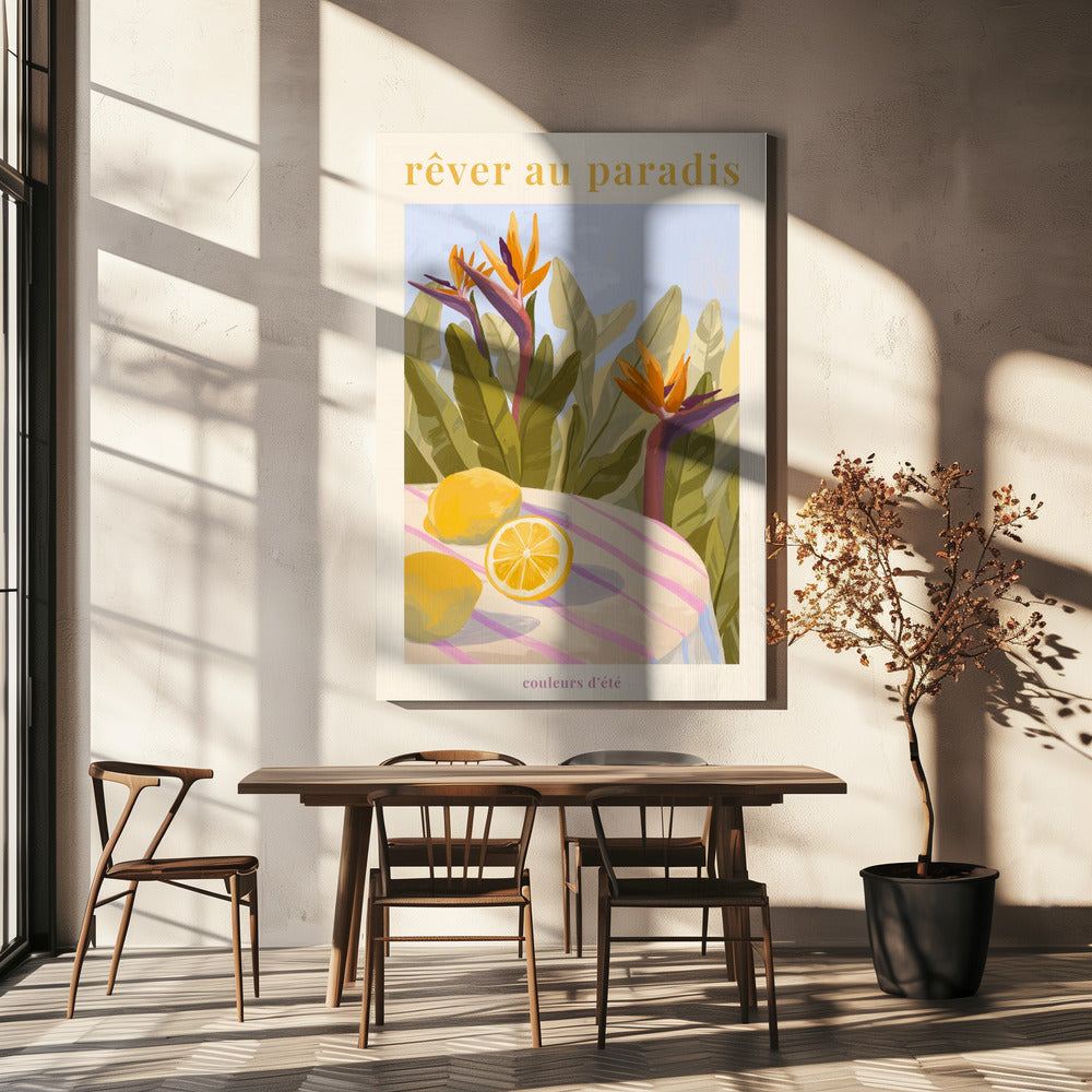 Drömmer om paradiset - Citron | Canvas