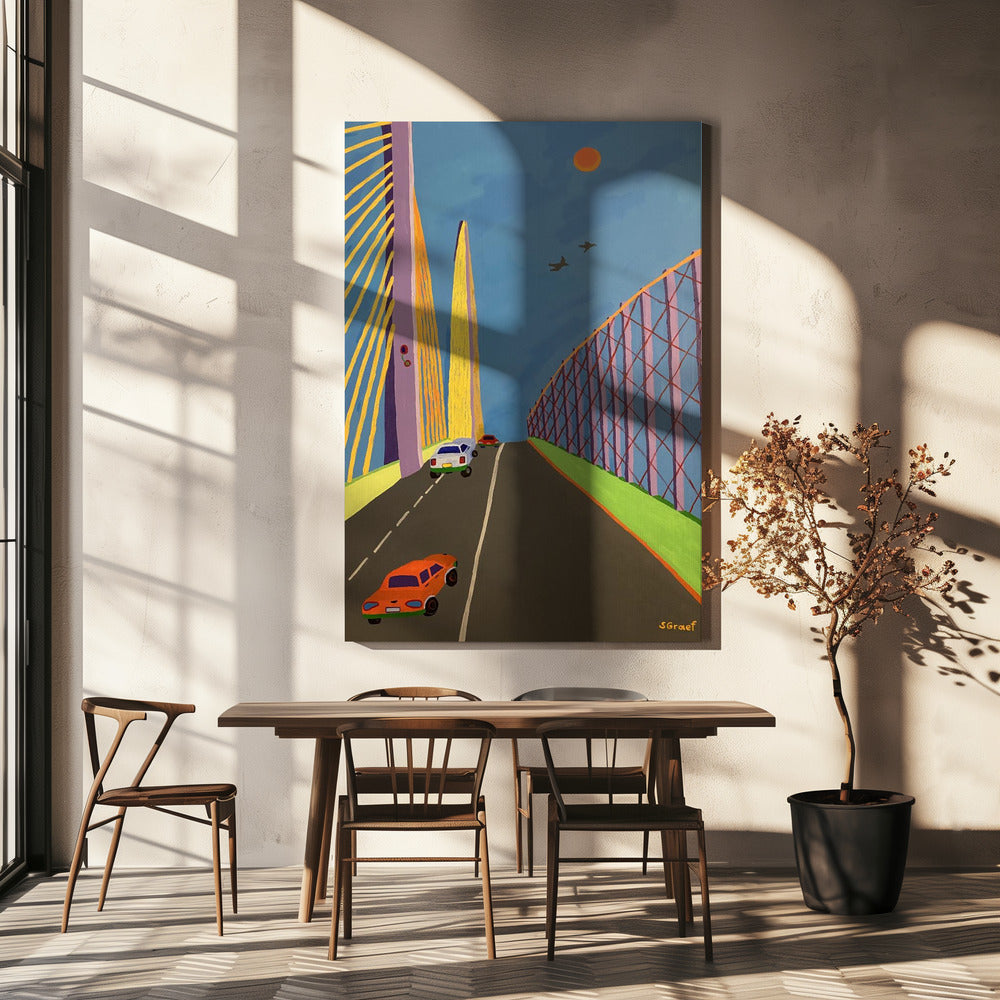 Conduire sur le pont Sunshine Skyway | Tableaux sur Toile