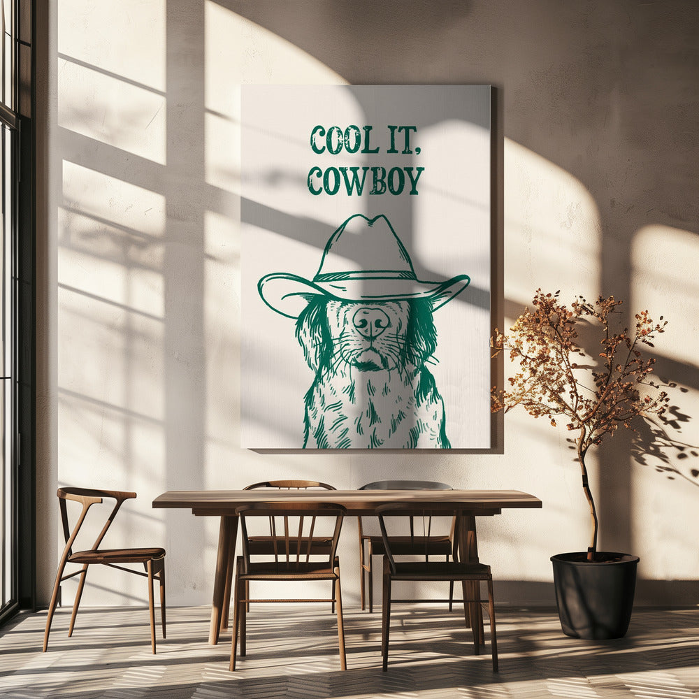 Cool it Cowboy Grün | Leinwand-Bilder