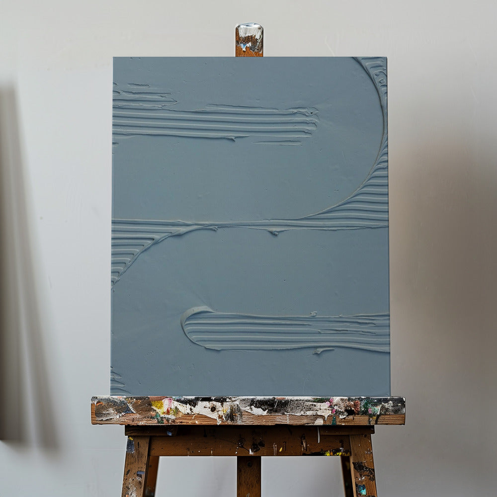 Moddertextuur 12 Blauw | Canvasprints