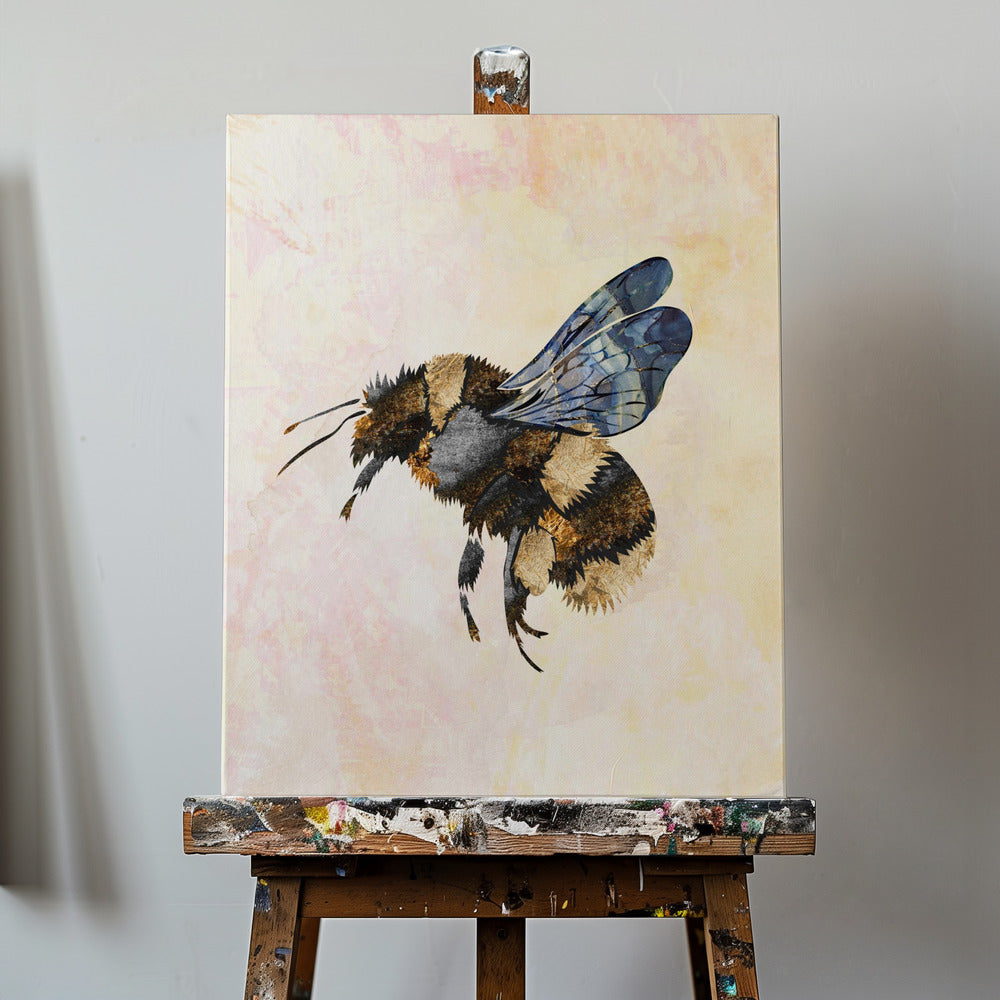 Abeille aquarelle grunge | Tableaux sur Toile
