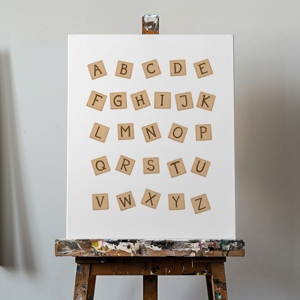 Blocs de bois ABC | Tableaux sur Toile