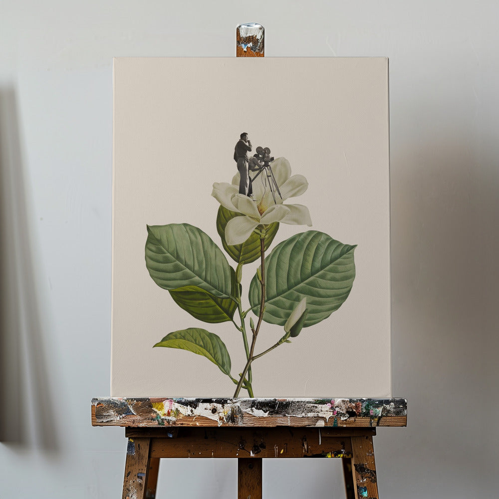 Botanisk vintagekameraman | Canvas