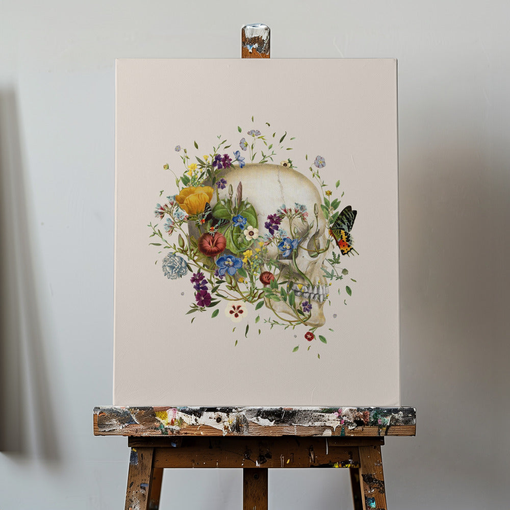 Blumenschädel | Leinwand-Bilder