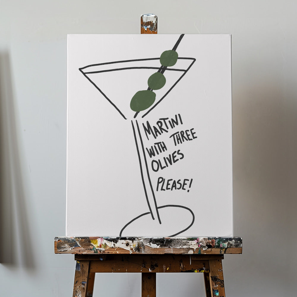 Oliven Trio Martini | Lerretsbilder