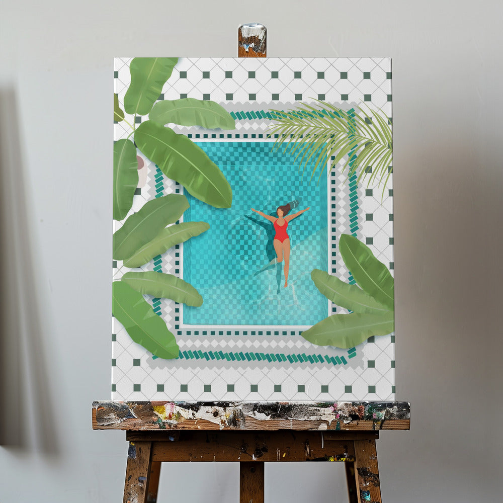 Riad Piscine | Tableaux sur Toile