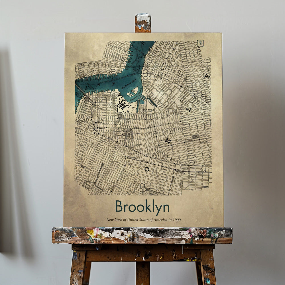 Brooklyn-kart | Lerretsbilder