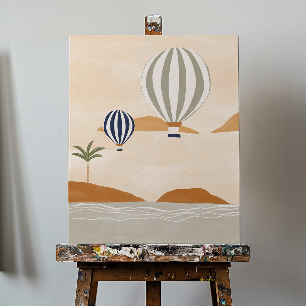Luftballons in der Wüste | Leinwand-Bilder