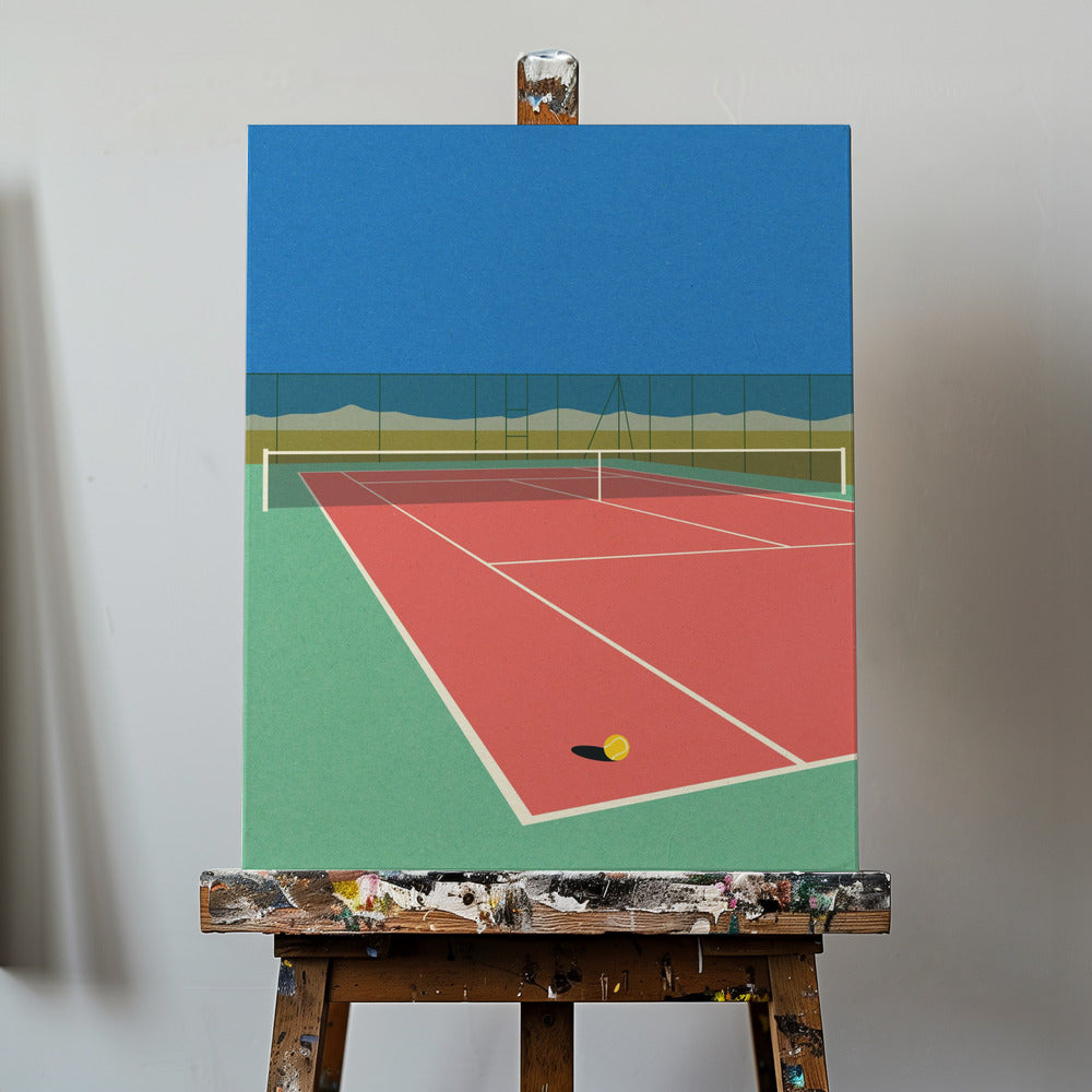 Tennisbana i öknen | Canvas
