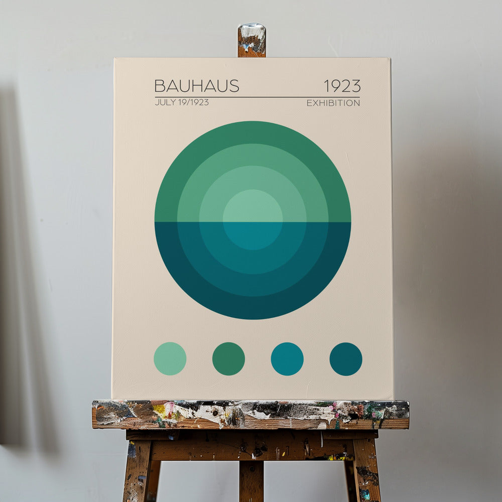 Bauhaus Niebieski Krąg | Wydruki na łótnie