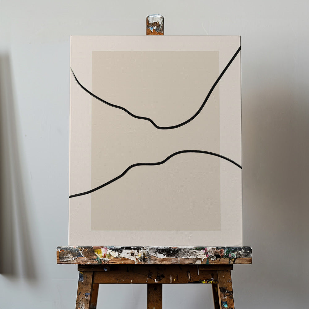 Arte de líneas abstractas suaves | Impresiones en Lienzo