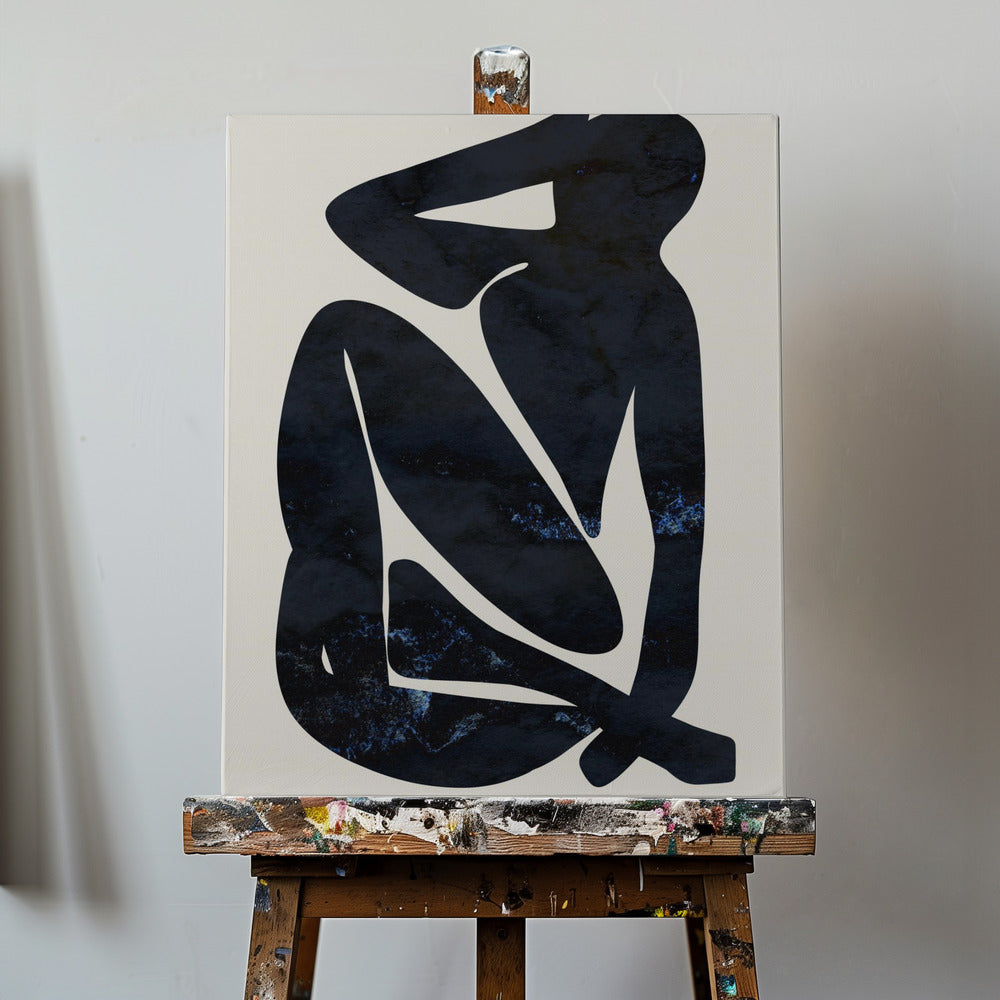 Mörkblå kvinna | Canvas