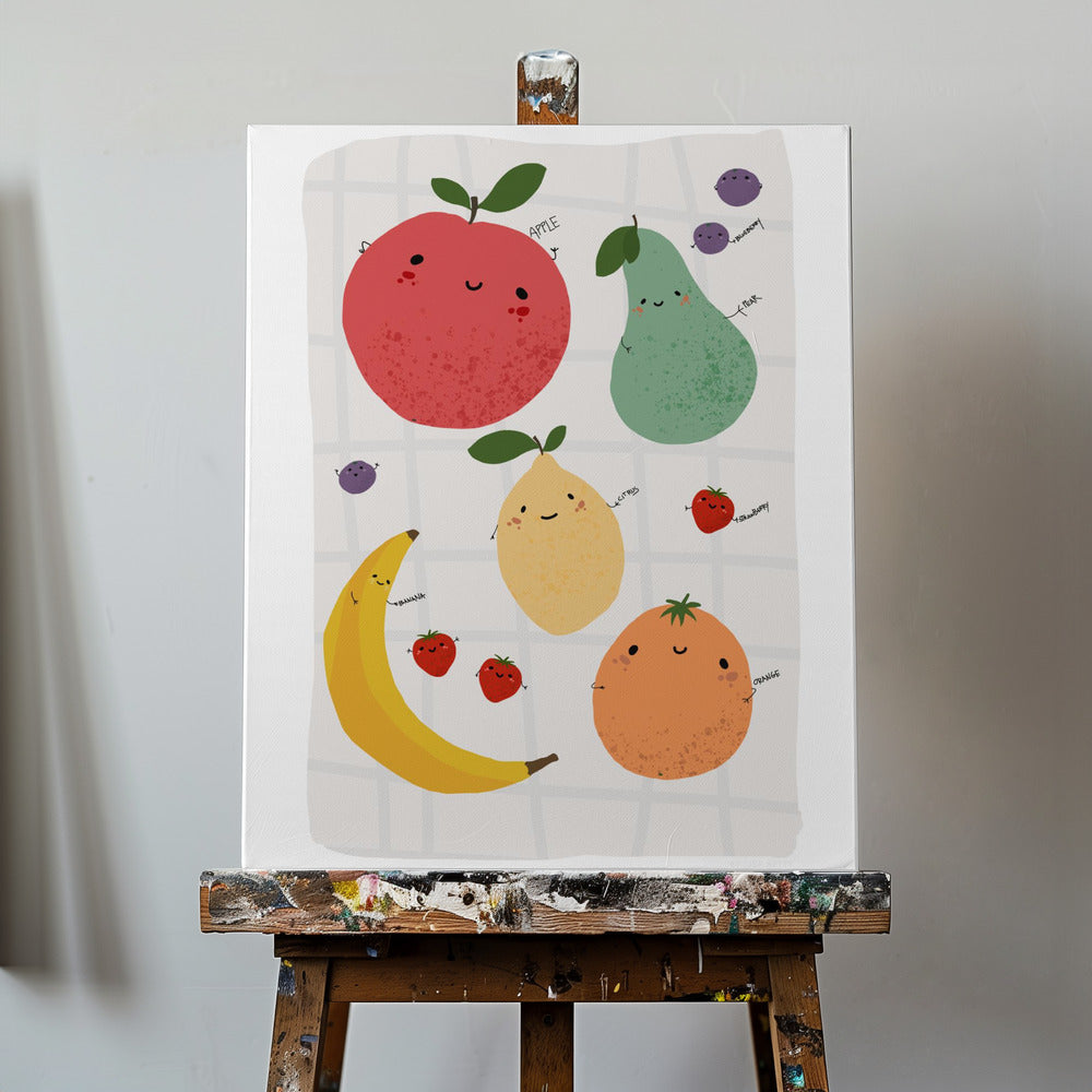Obst Kinderposter | Leinwand