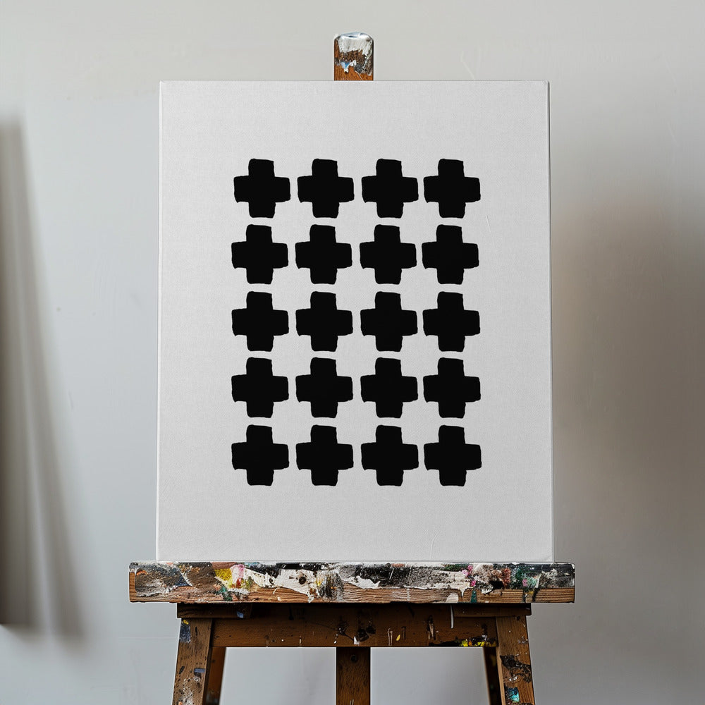 Svartvitt abstrakt III | Canvas