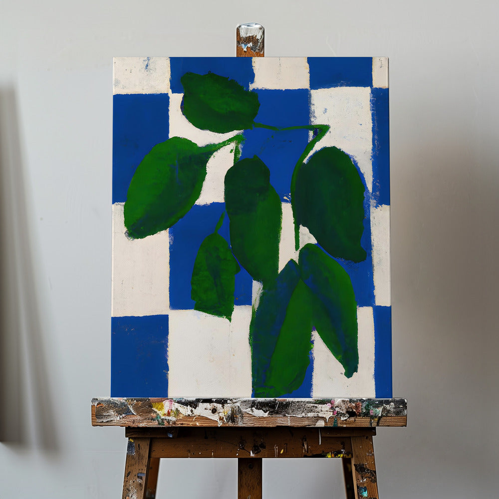 Verde a scacchi | Stampe su Tela