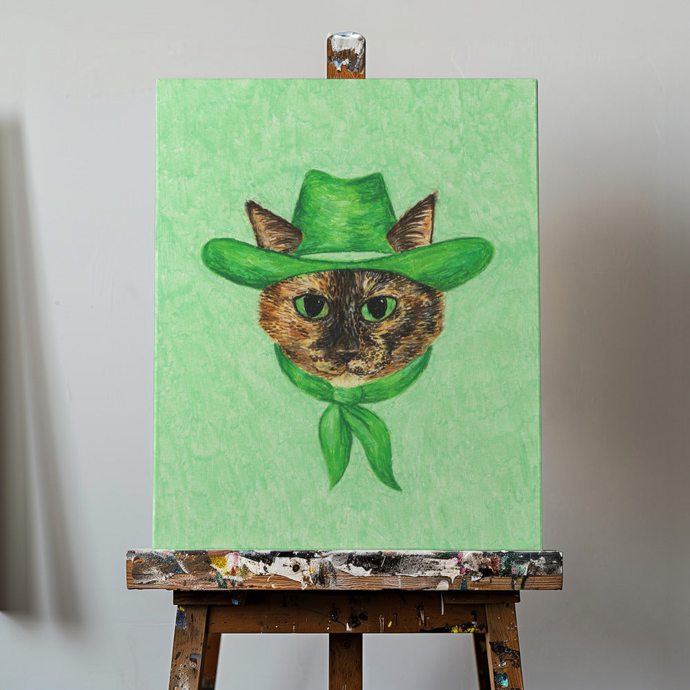 Tilly Cowgirl-skildpaddekatten | Lærredsbilleder
