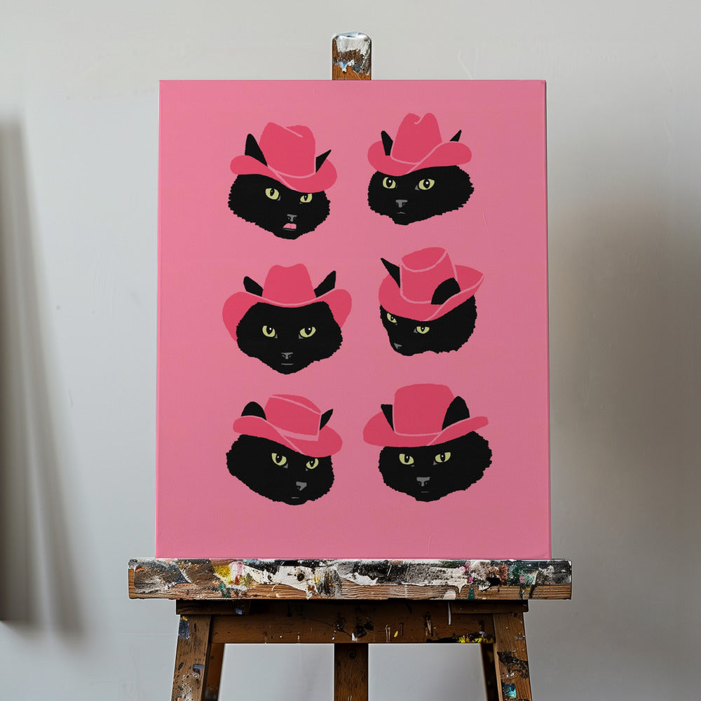 Marcy la chatte cowgirl | Tableaux sur Toile