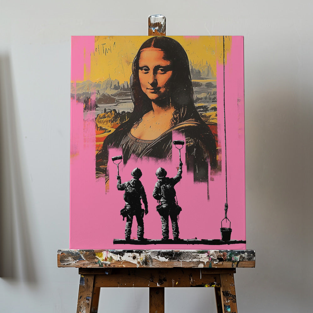 Lyserød Monalisa | Lærredsbilleder