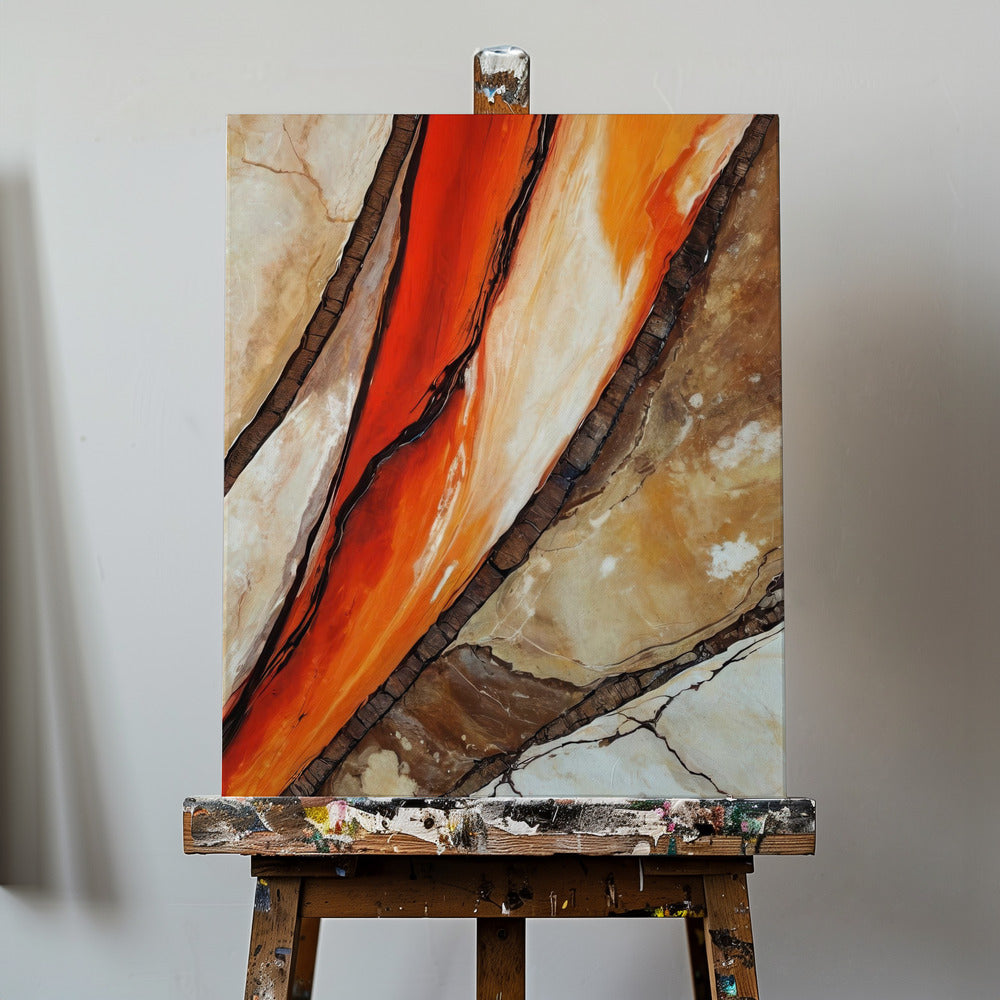 Fiery Canyon Veins | Canvas