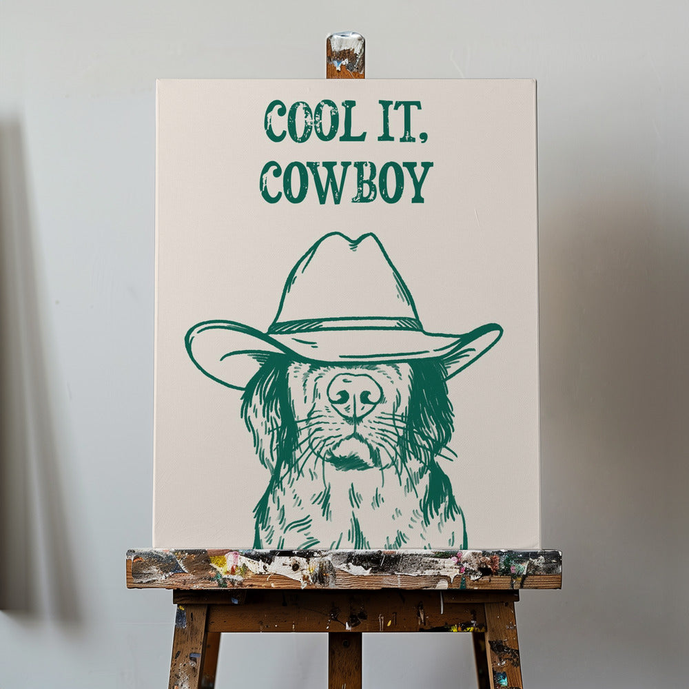 Cool it Cowboy Grün | Leinwand-Bilder