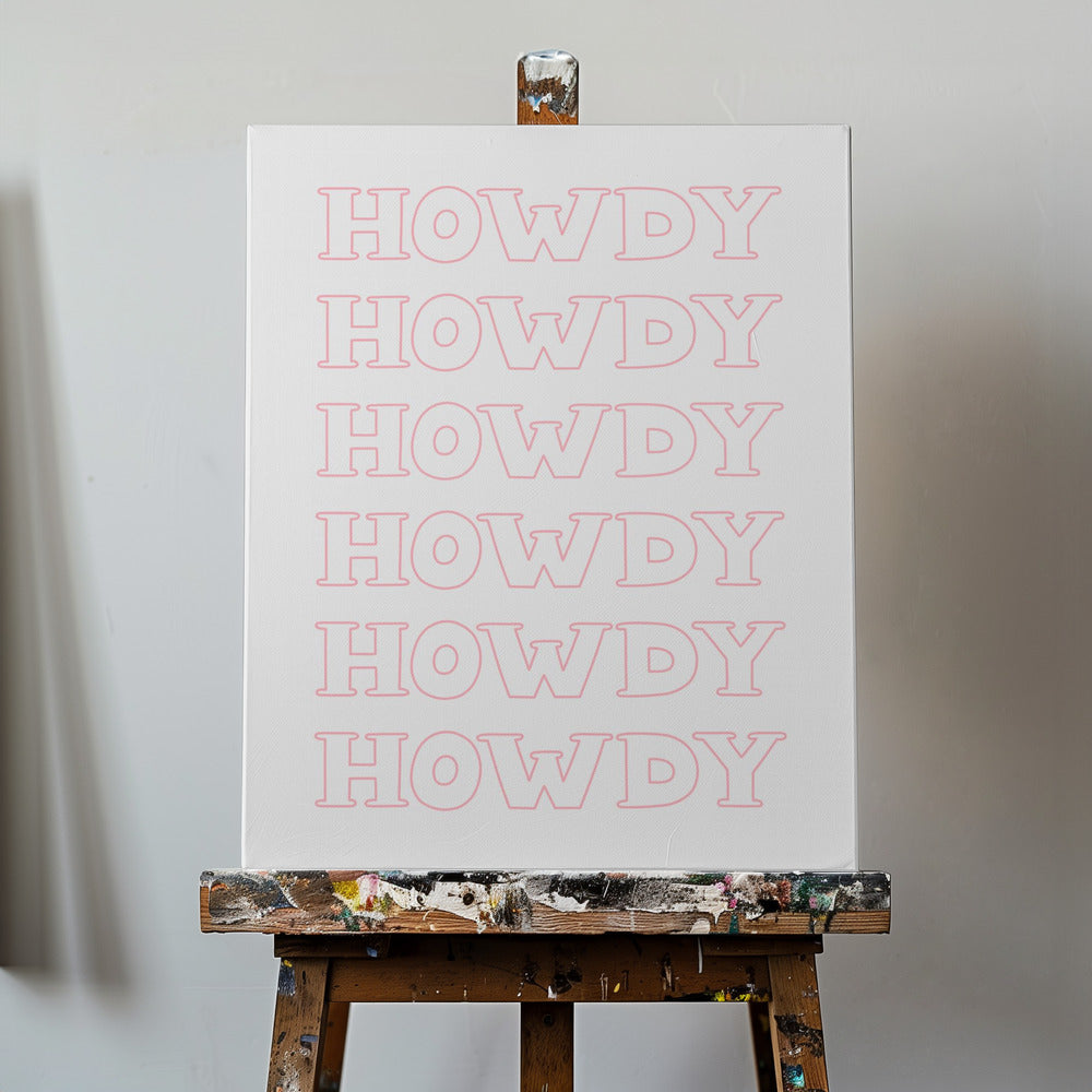 Różowy Howdy | Wydruki na łótnie