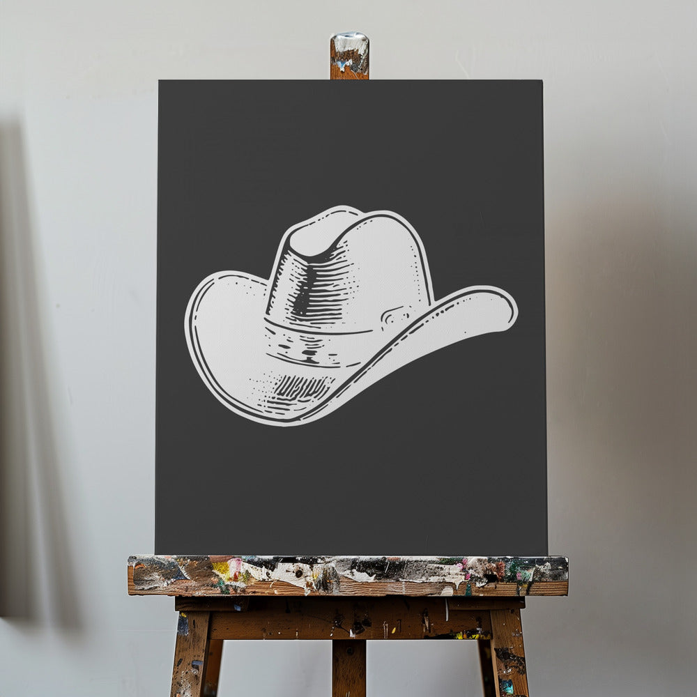 Zwarte cowboyhoed | Canvasprints