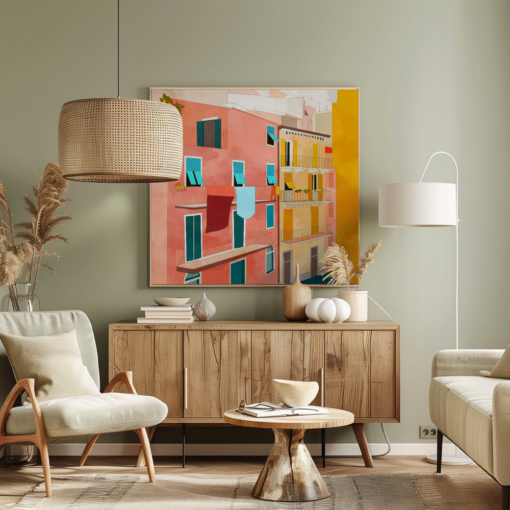 Little Italy-huisjes | Canvasprints
