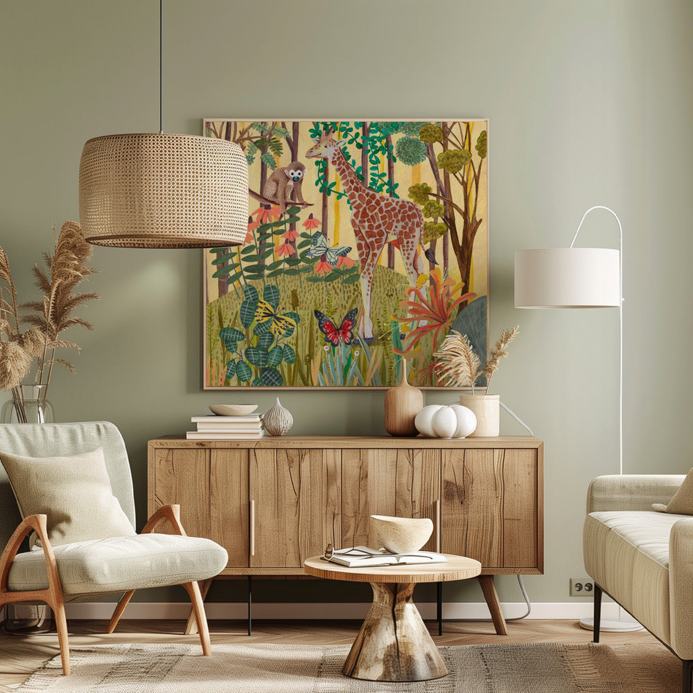 Giraff i naturen | Canvas